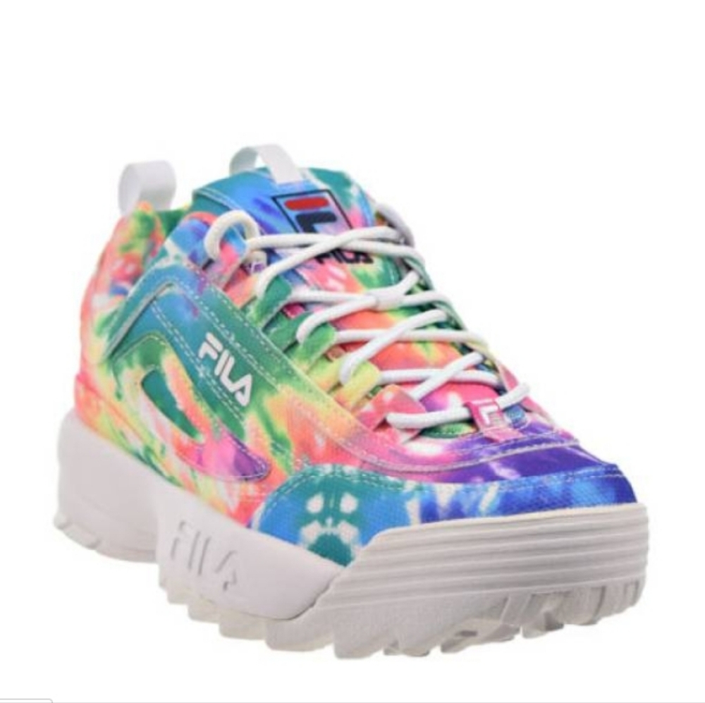 Girls Fila Disruptor 2  Tie Dye Multi-White Sneaker